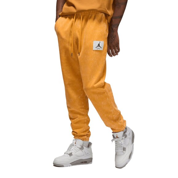 Nike Air Jordan Men's Statement French Terry Sweatpants Taxi Yellow Heavyweight - Picture 1 of 9